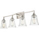 Caily 4 Light 32.5 inch Brushed Nickel Vanity Light Wall Light